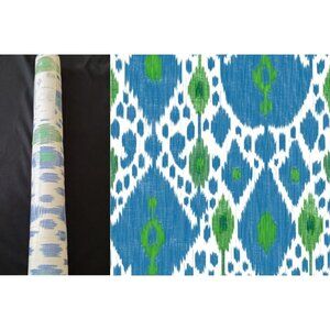 Gaston Y Daniela Wallpaper Libreria Ikat Azul GDW-5446-002 27.5 in X 32.8 ft NEW